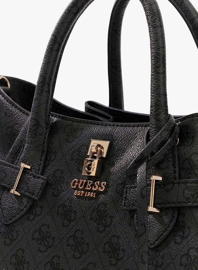 GUESS Yesba Logo Detail Satchel Bag - Image 4